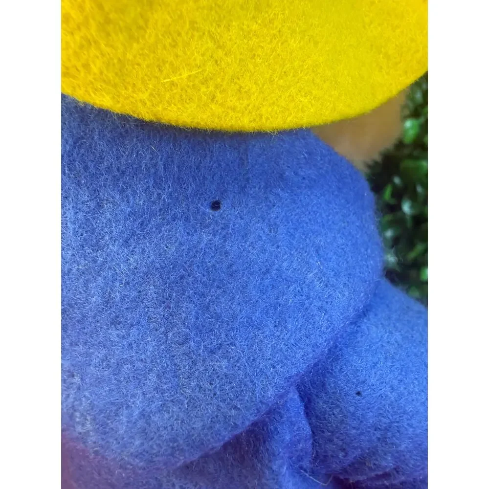 Vtg Eden Toys Paddington Bear Plush Darkest Peru Yellow Hat Blue Coat  Korea